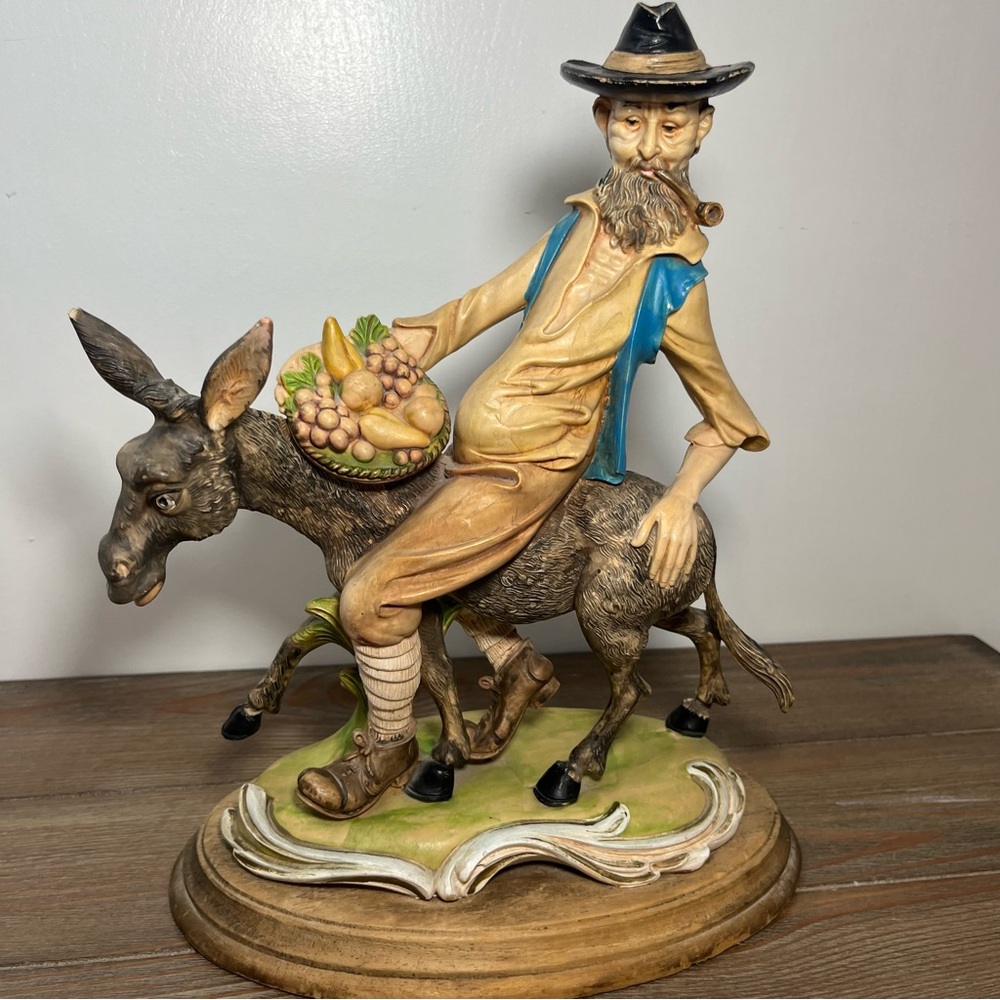Antique/ Vintage Porcelain Capodimonte Style Figurine Made In Italy Hand Painted